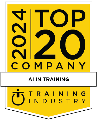 badge displaying 2024 Top 20 Company with AI in Training label